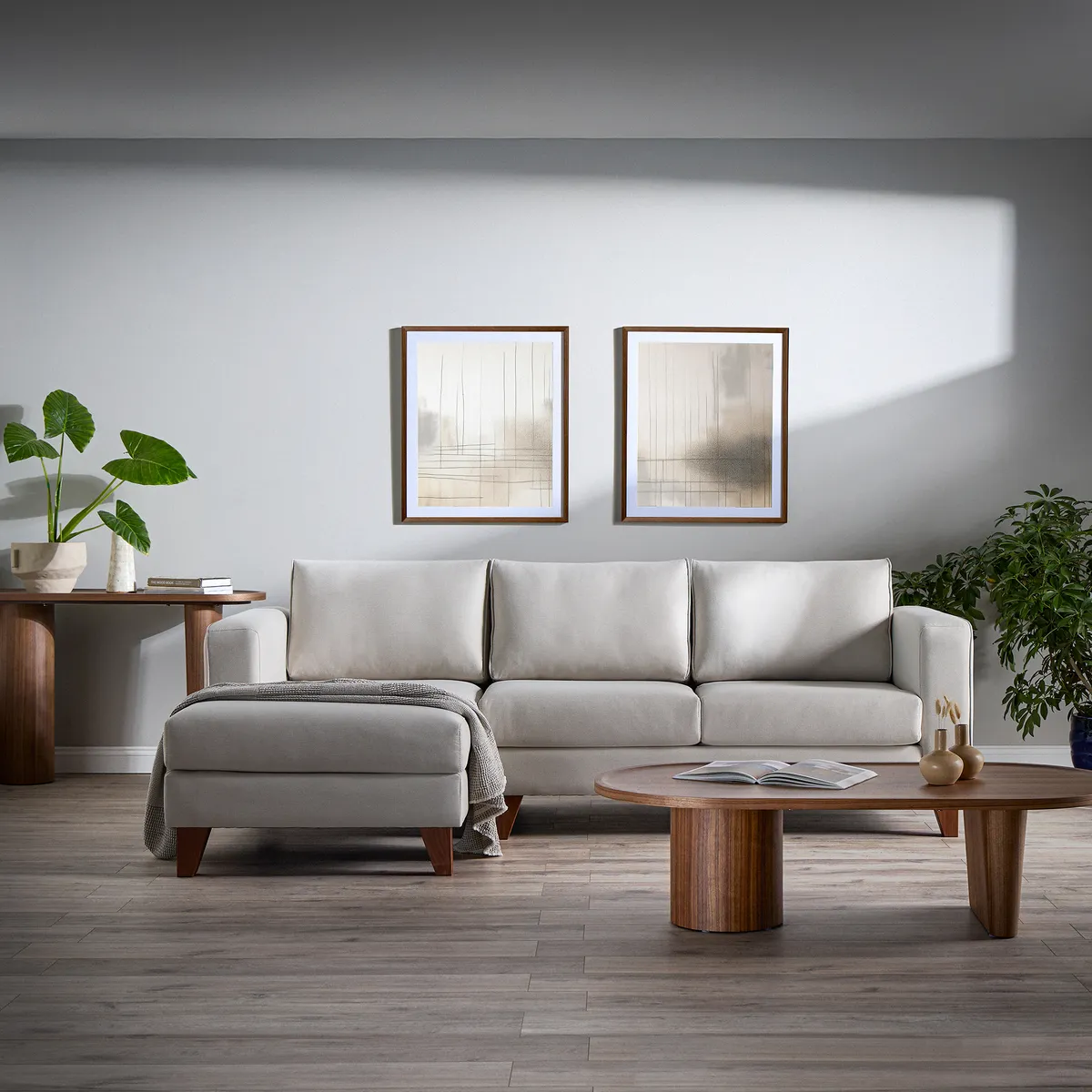 ROSEN - Seccional Parma izquierdo tela Natural