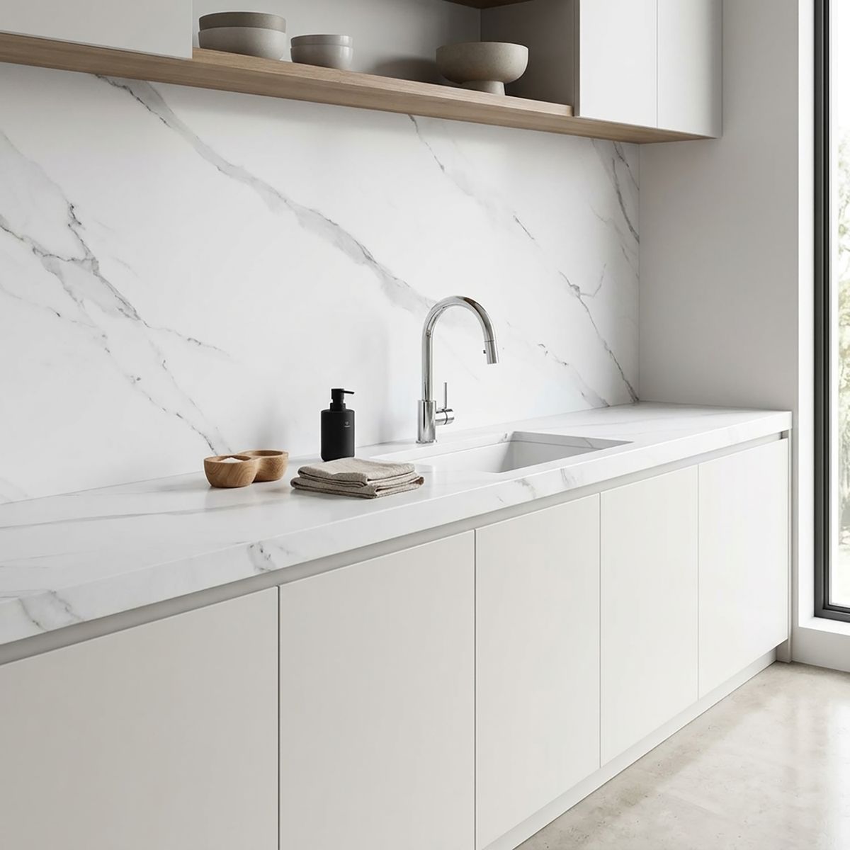 Wall Panel Placa Pvc y Spc 122x244 cm Blanco Marmoleado , marca COIMSA - Foto 2