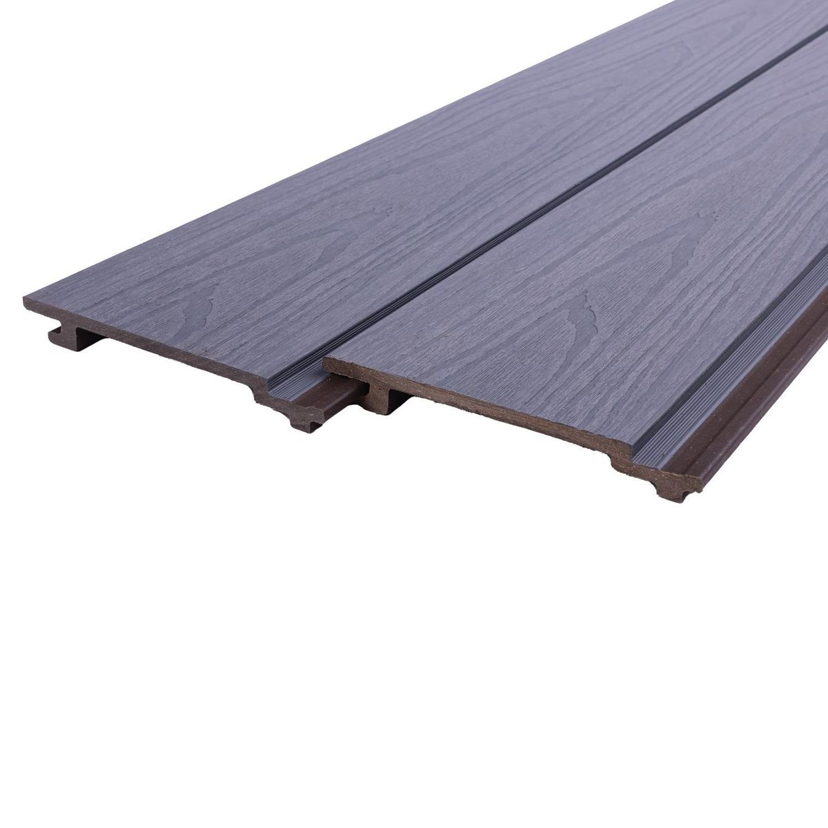 GRUPO CUBICO - Revestimiento Siding Wpc 0,15X2,9 Metros Gris Modelo Rew101