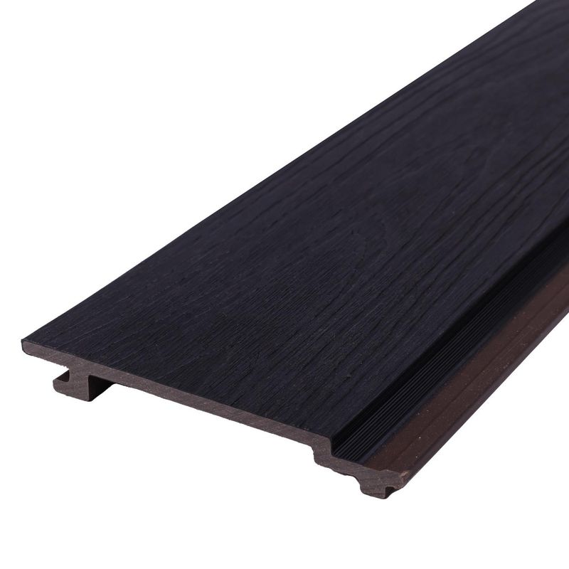 GRUPO CUBICO - Revestimiento Siding Wpc 0,15X2,9 Metros Negro Modelo Rew101