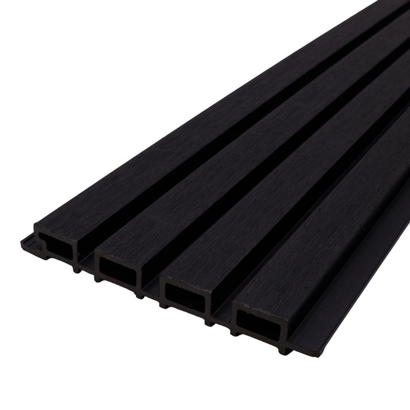 GRUPO CUBICO - Revestimiento Siding Wpc 0,219X2,9 Metros Negro Modelo Rew102