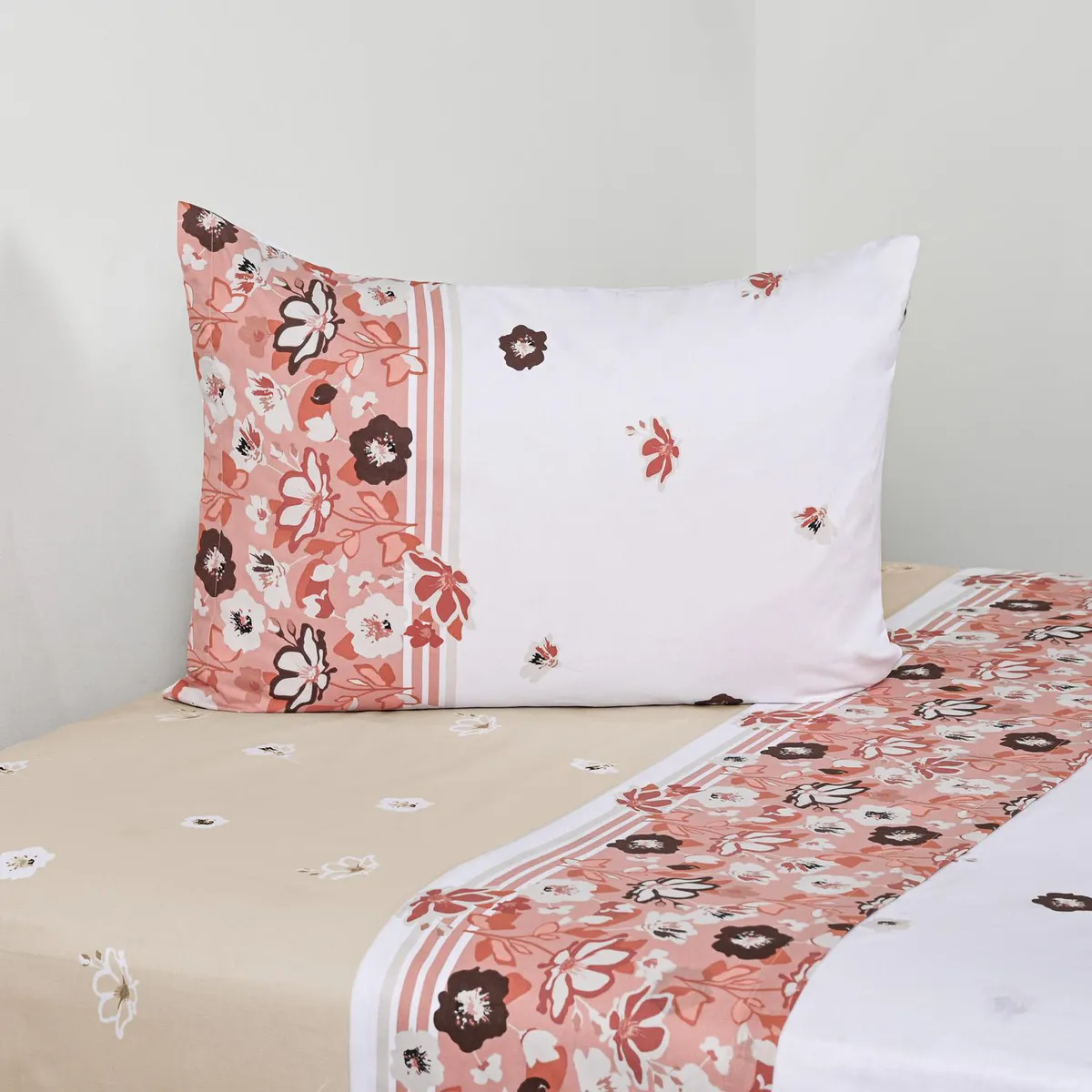 CANNON - Sabana Lavanda Lila 1.5 plazas 144 Hilos Rosa