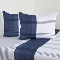 CANNON - Sabana Bluemoon 2 plazas 200 Hilos Azul