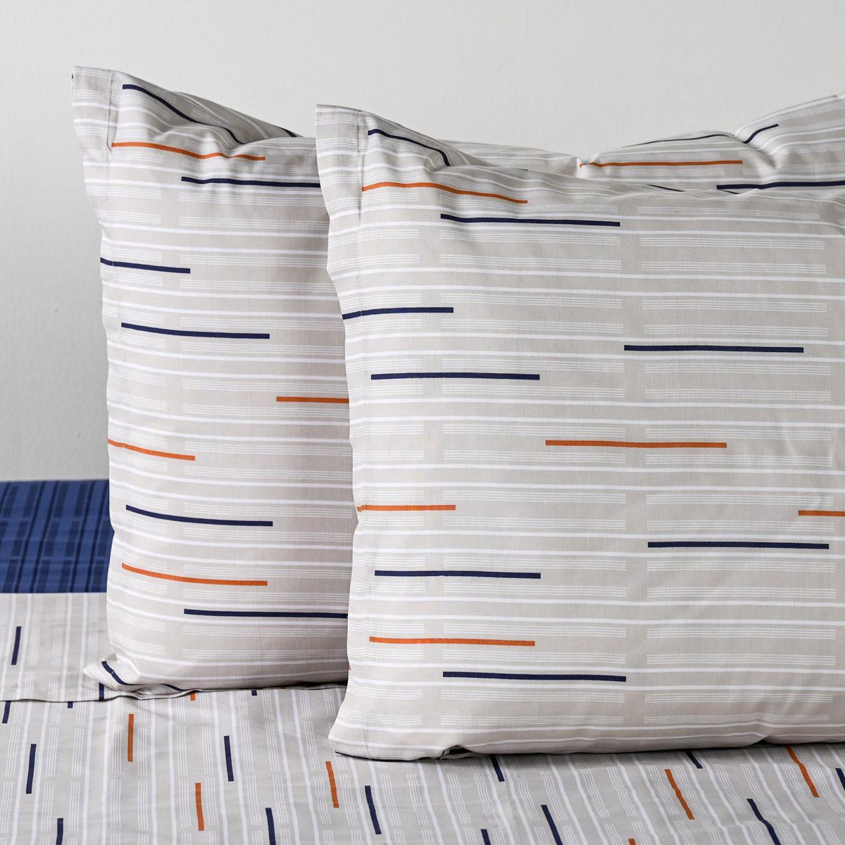 CANNON - Sabana Trazos Beige King 144 Hilos Beige