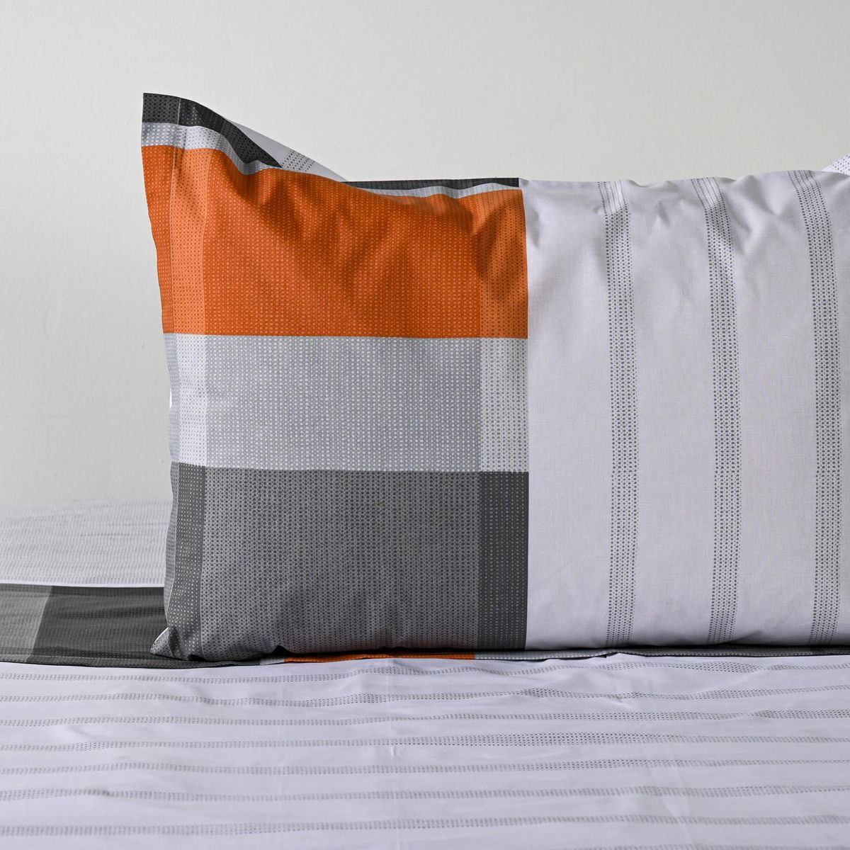 CANNON - Sabana Franjas Terra 1.5 plazas 144 Hilos Café