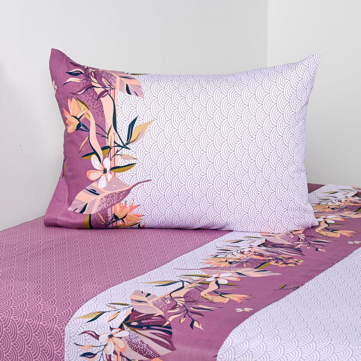 CANNON - Sabana Lavanda Lila 1.5 plazas 144 Hilos Morado