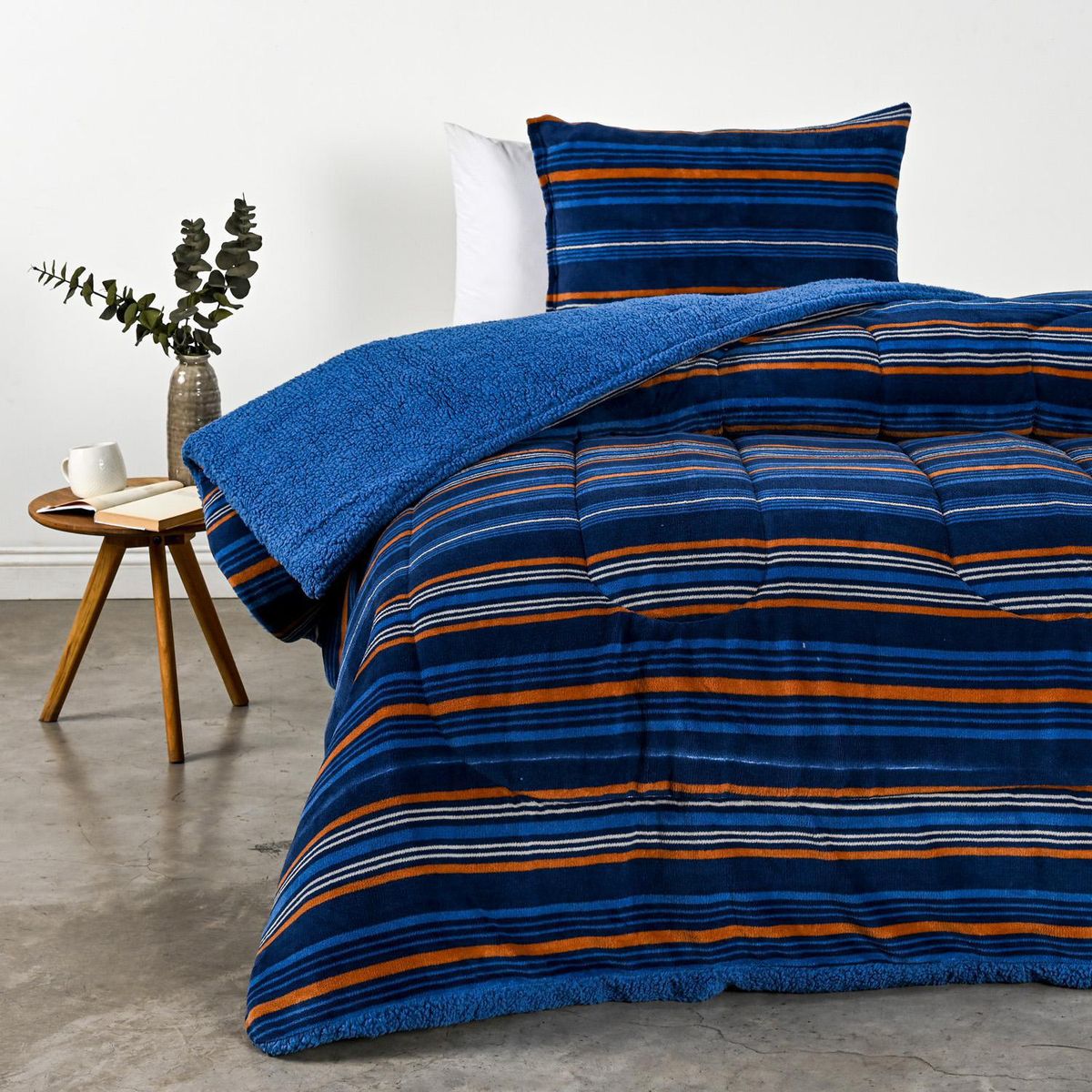 CANNON - Plumón 1.5 plazas Trazos Azul 