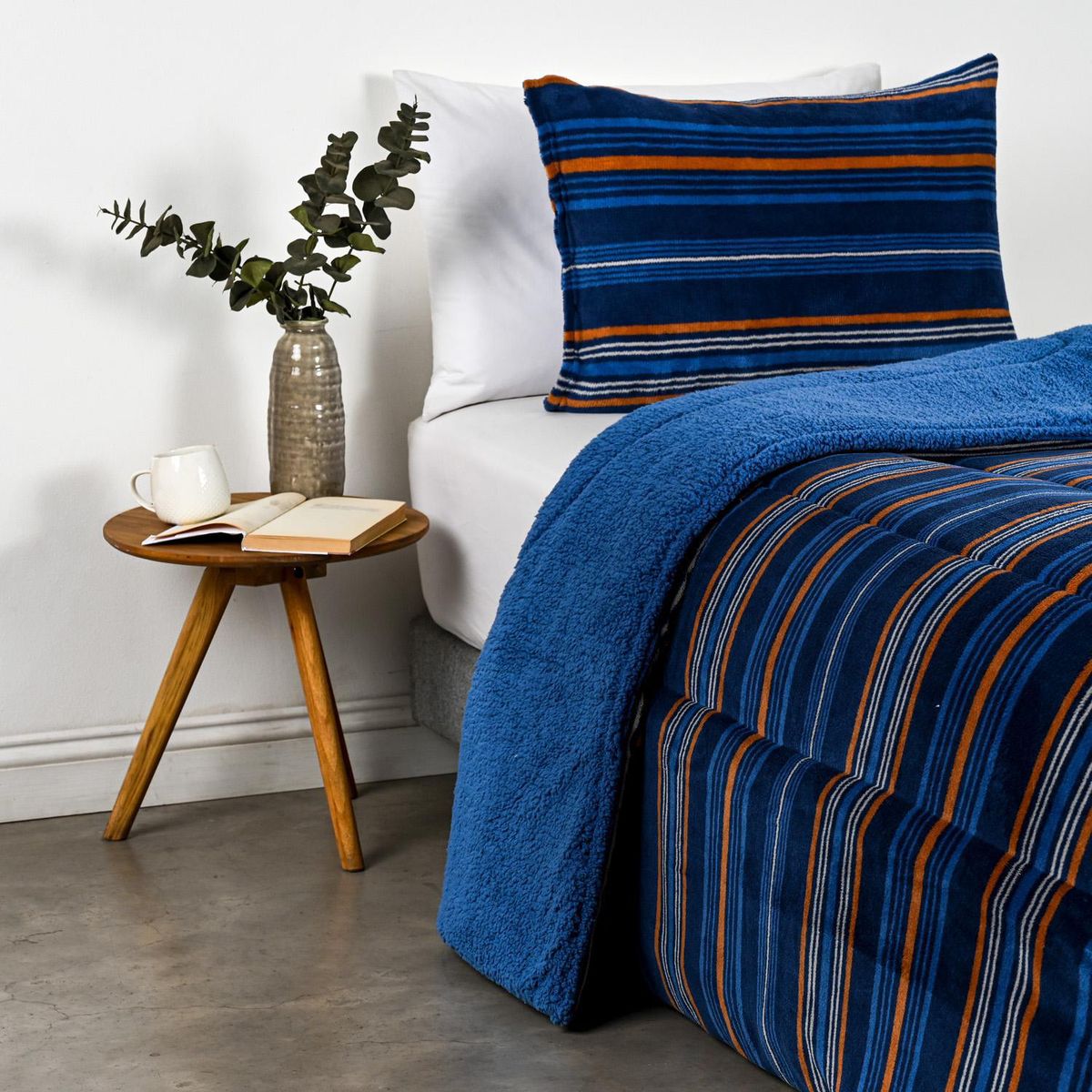 CANNON - Plumón 1.5 plazas Trazos Azul 