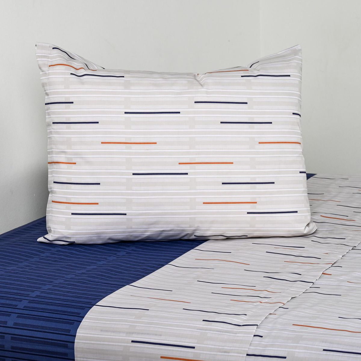 CANNON - Sabana Trazos Beige 1.5 plazas 144 Hilos Beige