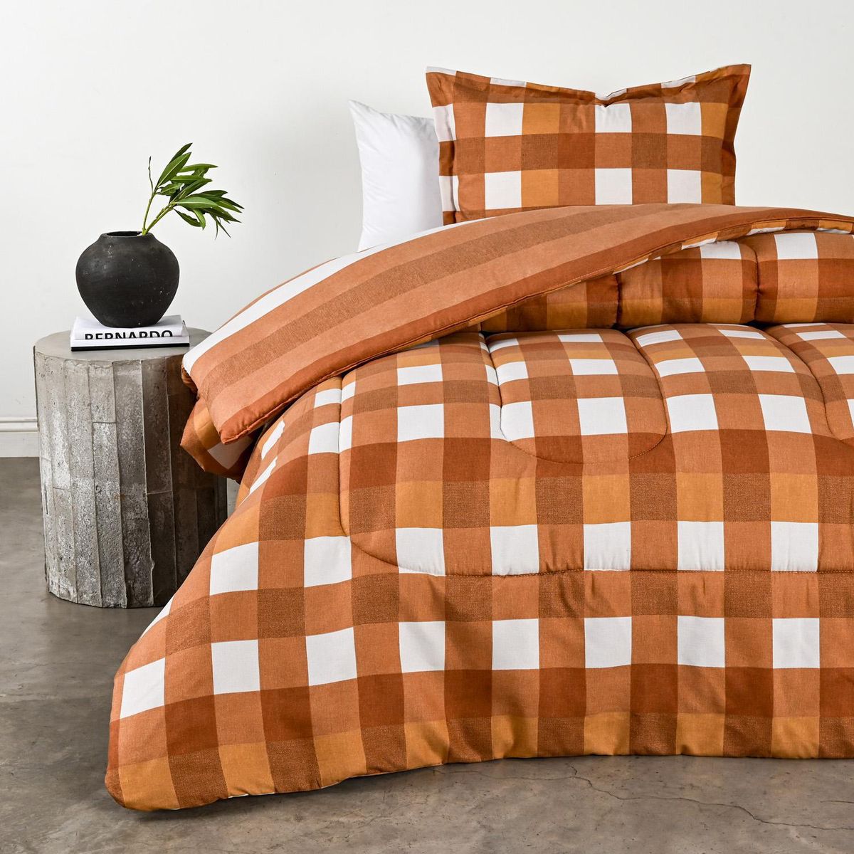 CANNON - Plumón 1.5 plazas Vichy Naranjo 