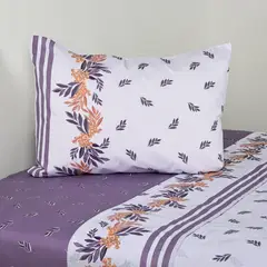 CANNON - Sabana Lavanda Lila 1.5 plazas 144 Hilos Morado
