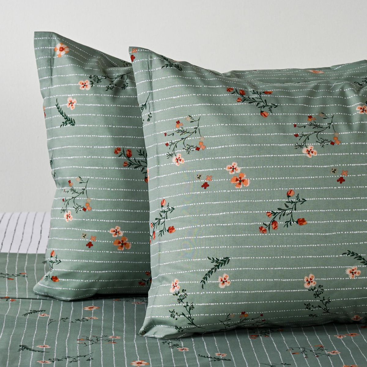 CANNON - Sabana Sarah Aqua 2 plazas 144 Hilos Turquesa