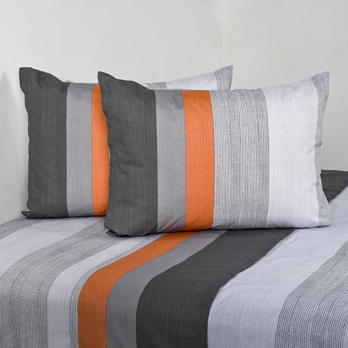 CANNON - Sabana Franjas Gris 2 plazas 144 Hilos Gris