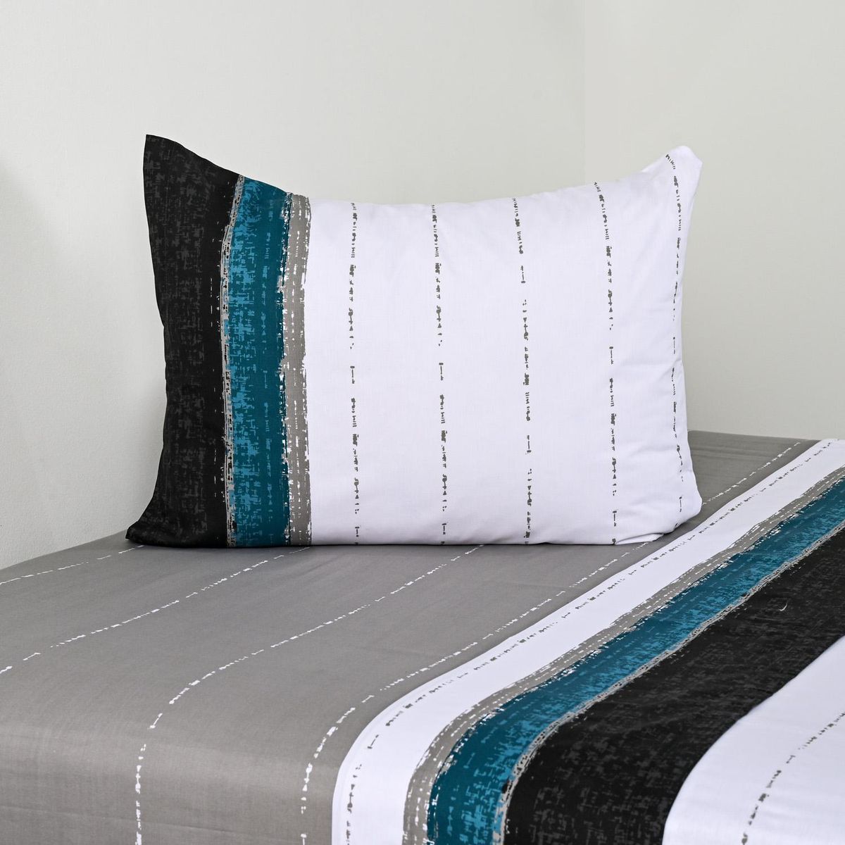 CANNON - Sabana Lavanda Lila 1.5 plazas 144 Hilos Azul