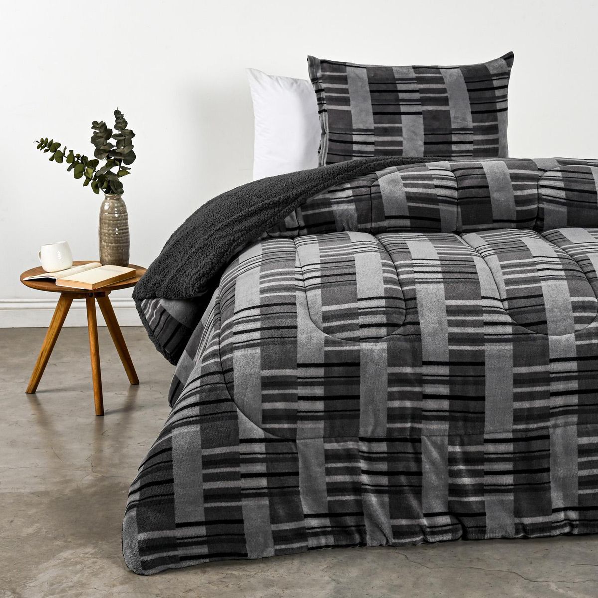 CANNON - Plumón 1.5 plazas Nick Gris 