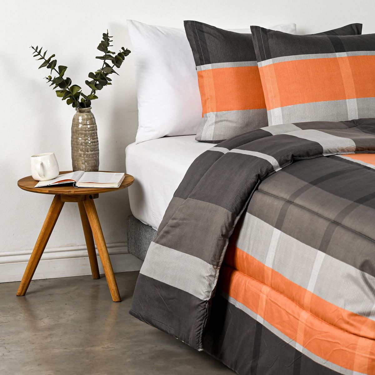 CANNON - Plumón 2 plazas Franjas Naranjo 