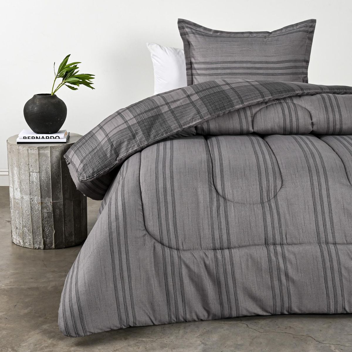 CANNON - Plumón 1.5 plazas Squares Gris 