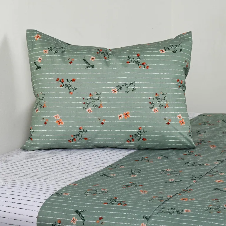 CANNON Sabana Sarah Aqua 1.5 plazas 144 Hilos Turquesa