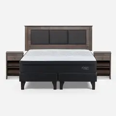 ROSEN - Cama 2 Plazas Europea Tempo Negro