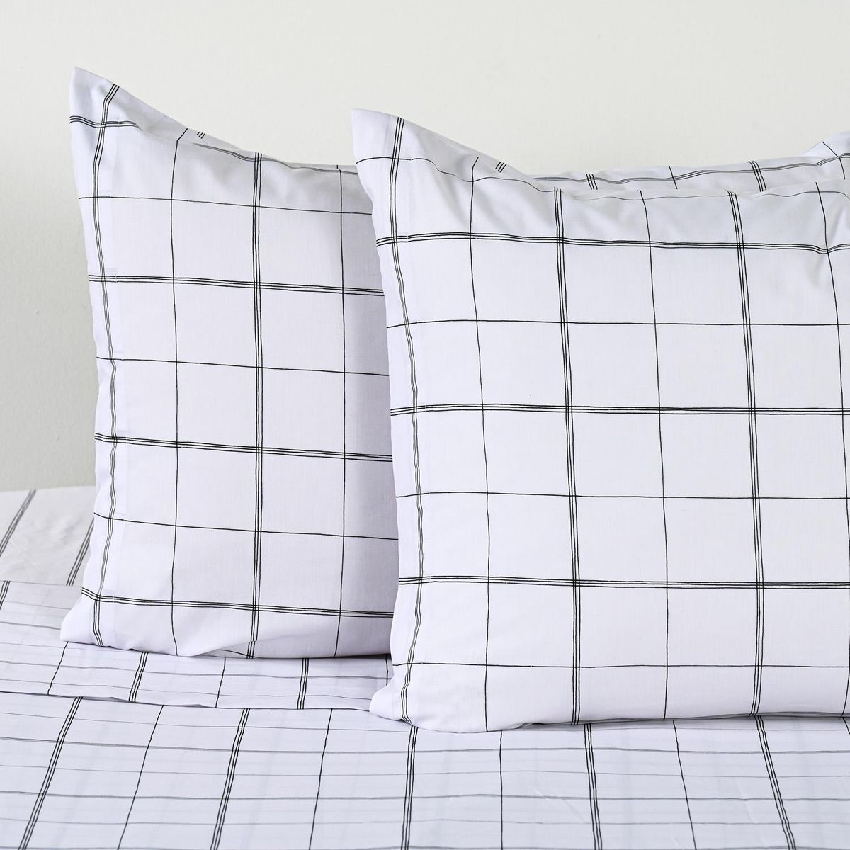 CANNON - Sabana Squares King 200 Hilos Blanco