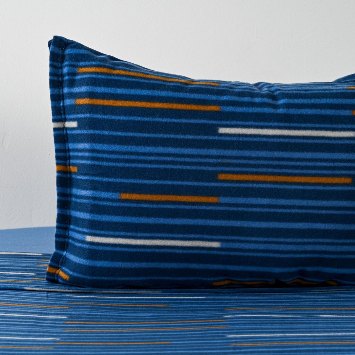 CANNON - Sábana Trazos 1 plaza Azul