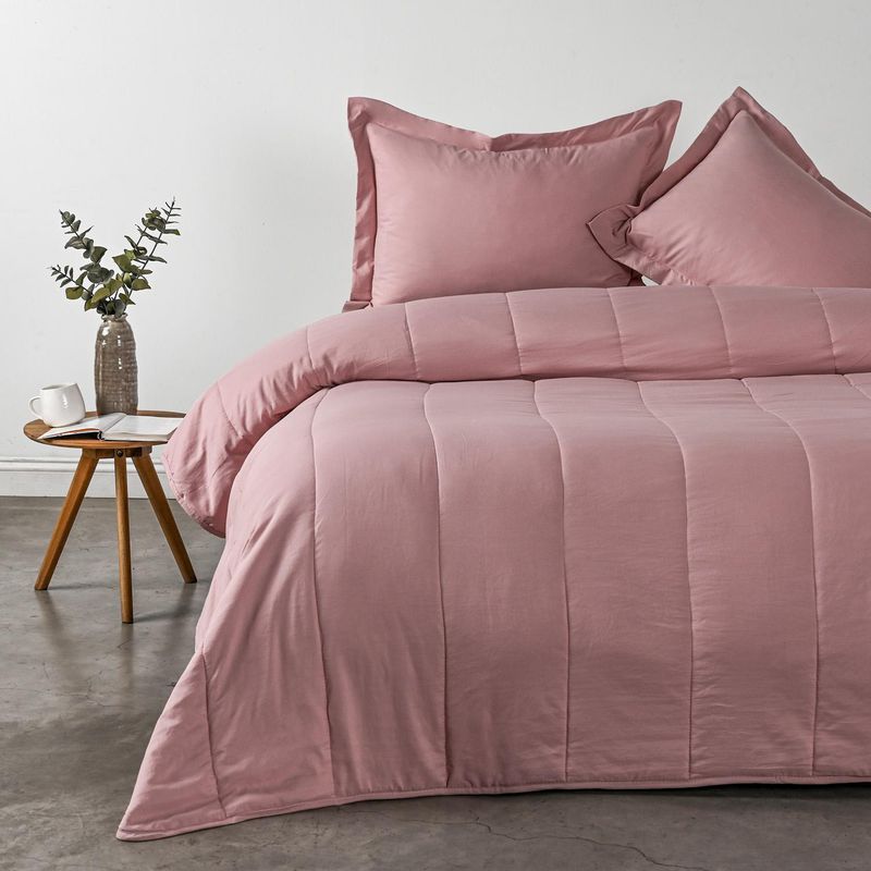 CANNON - Cubrecama King Rosa Rosa