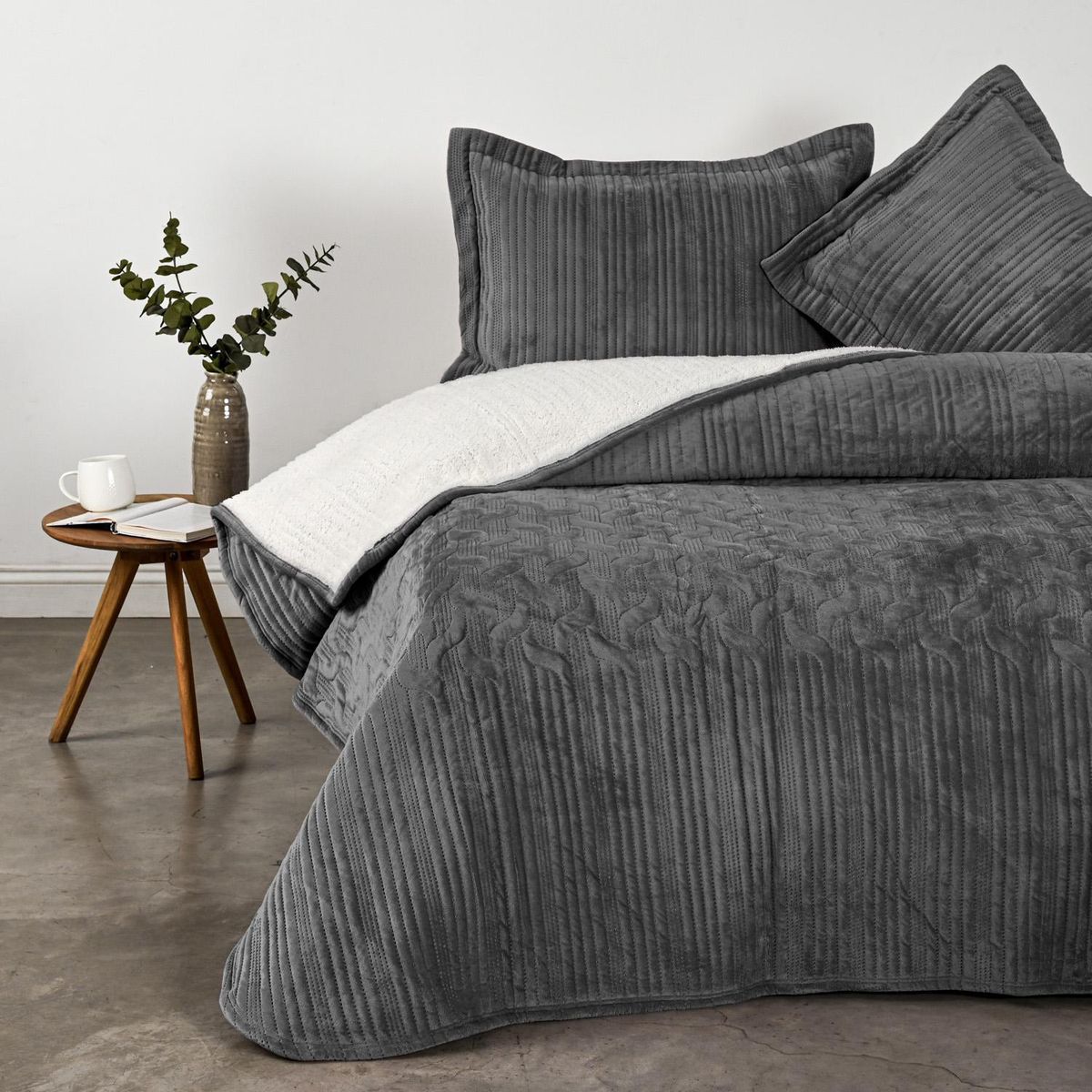 CANNON - Quilt 2 plazas Marengo Gris