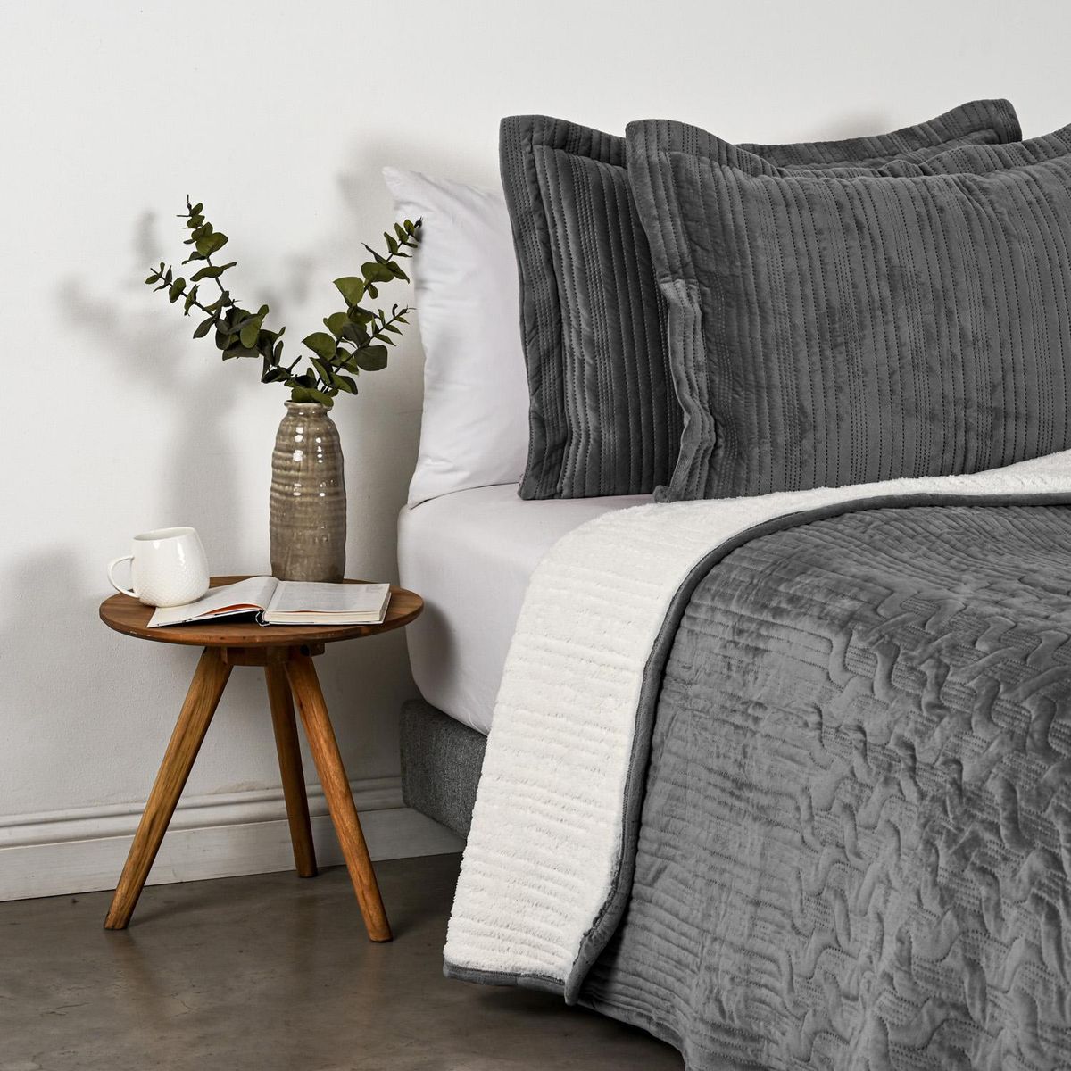 CANNON - Quilt 2 plazas Marengo Gris