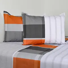 CANNON - Sabana Franjas Terra 2 plazas 144 Hilos Café