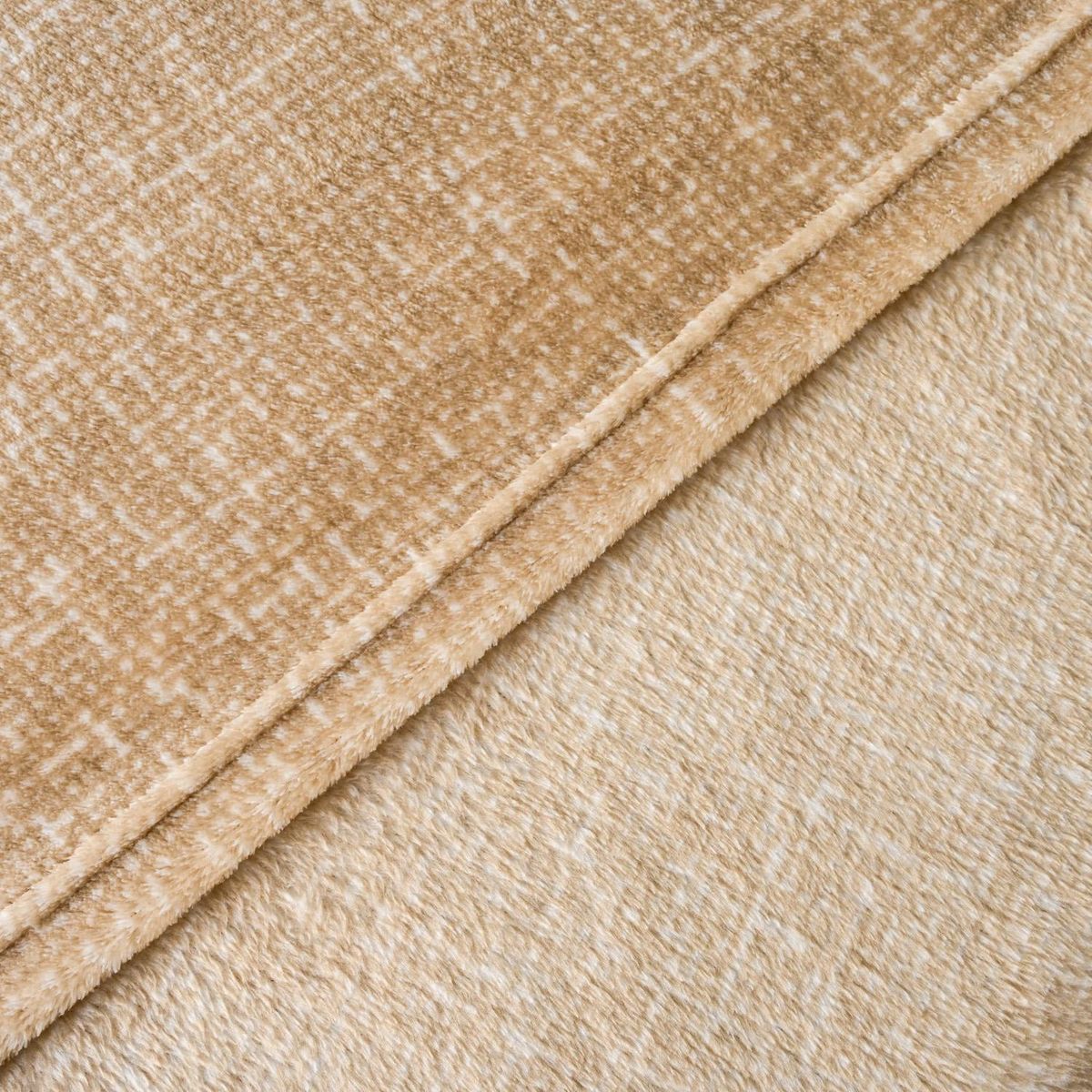 CANNON - Frazada Grid Beige 2 plazas Beige