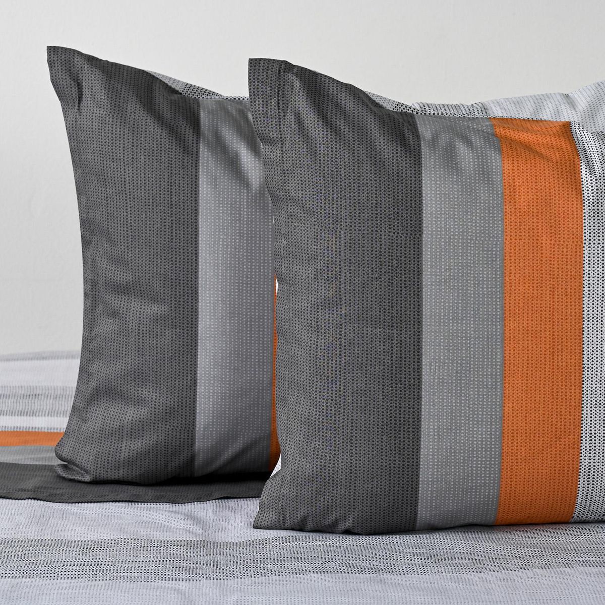 CANNON - Sabana Franjas Gris King 144 Hilos Gris