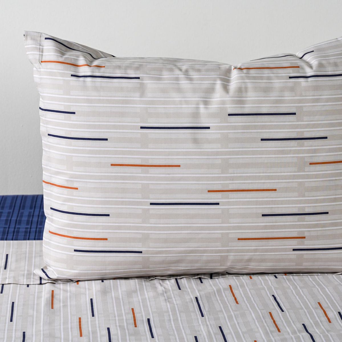 CANNON - Sabana Trazos Beige 1 plaza 144 Hilos Beige