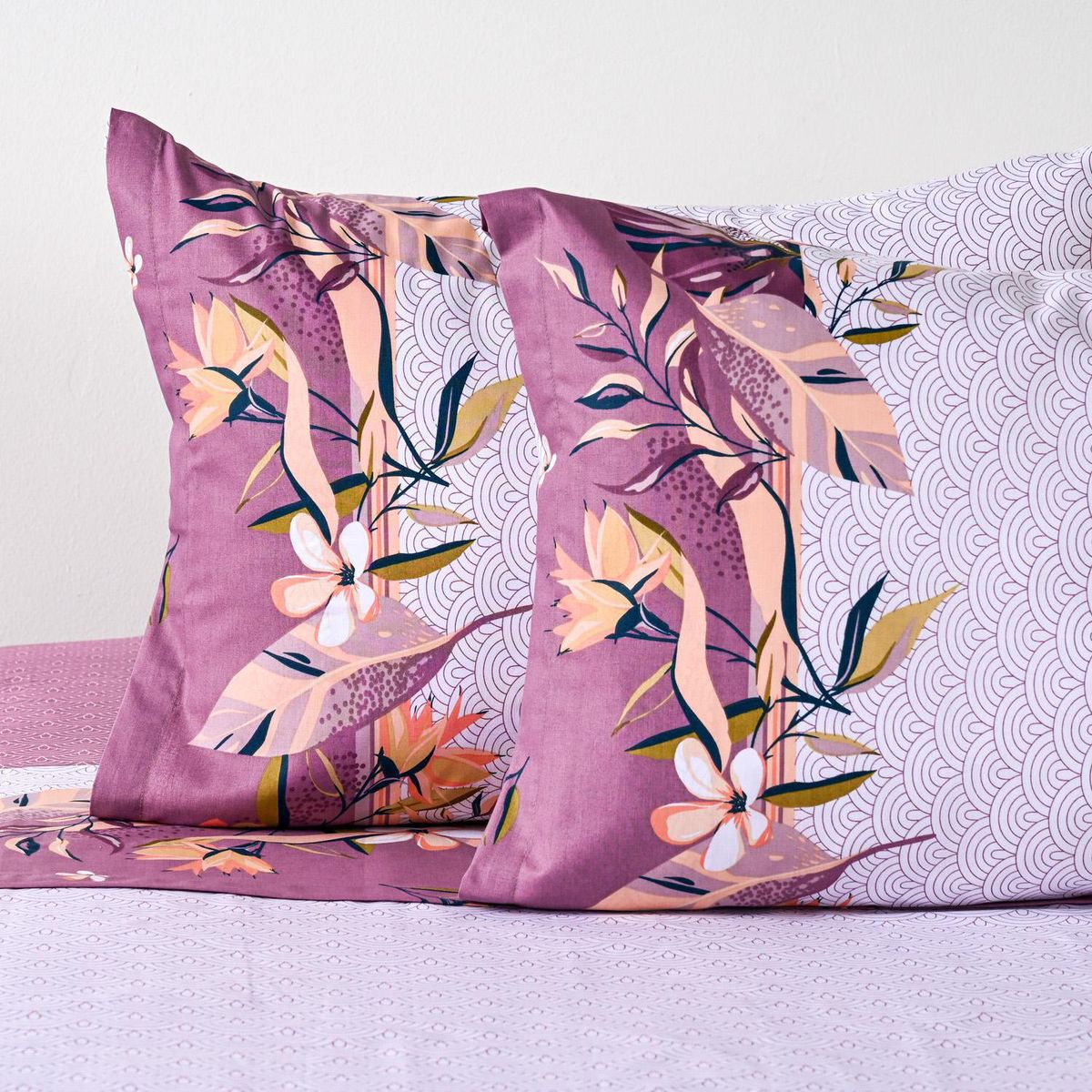 CANNON - Sabana Lavanda Lila 2 plazas 144 Hilos Morado