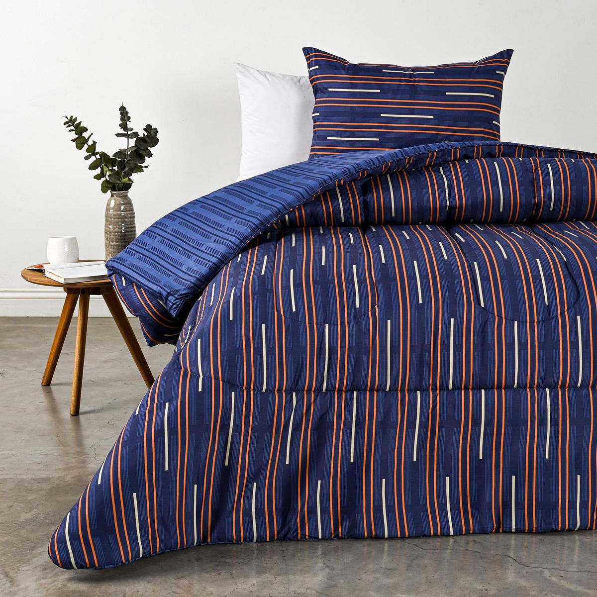 CANNON - Plumón 1.5 plazas Trazos Azul 