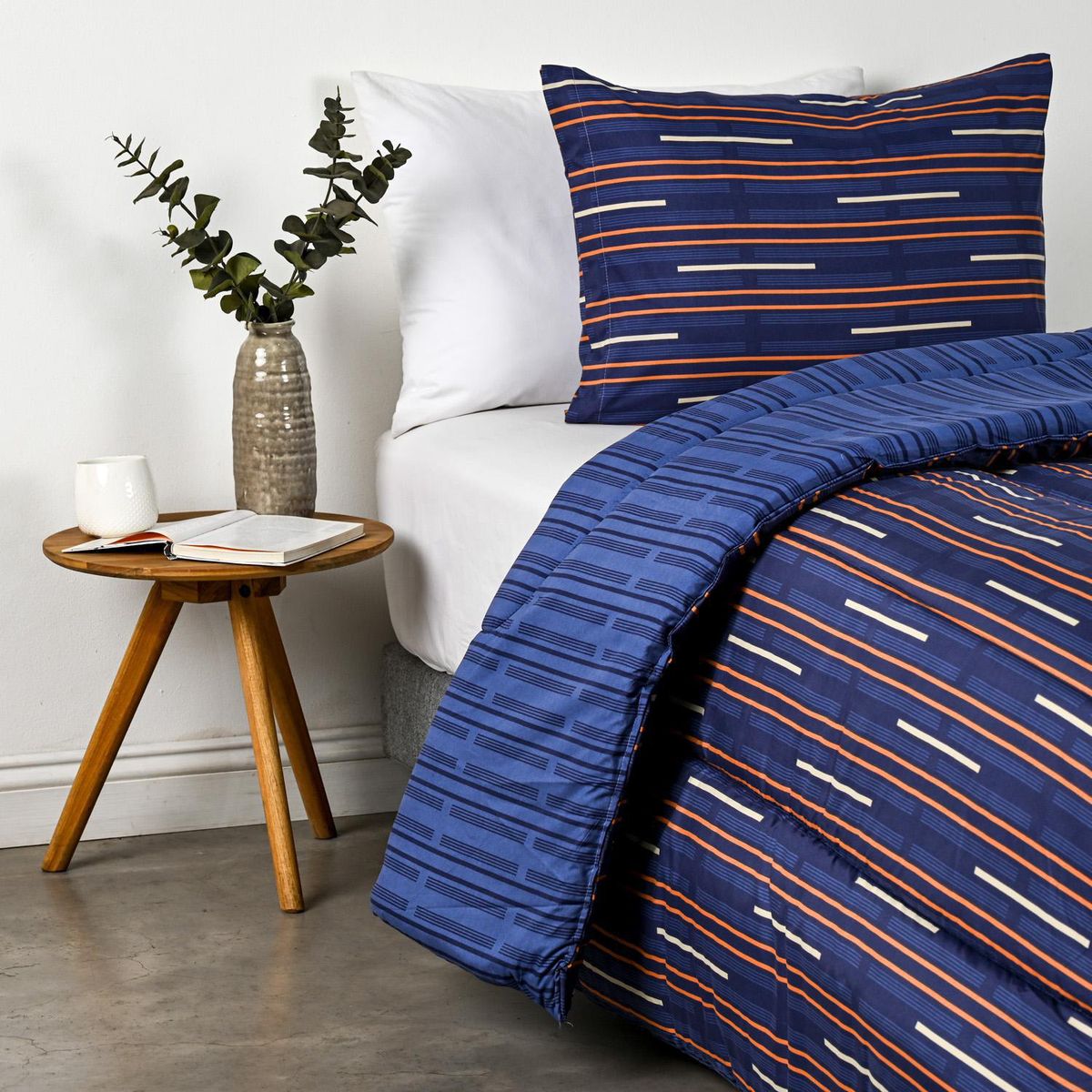 CANNON - Plumón 1.5 plazas Trazos Azul 