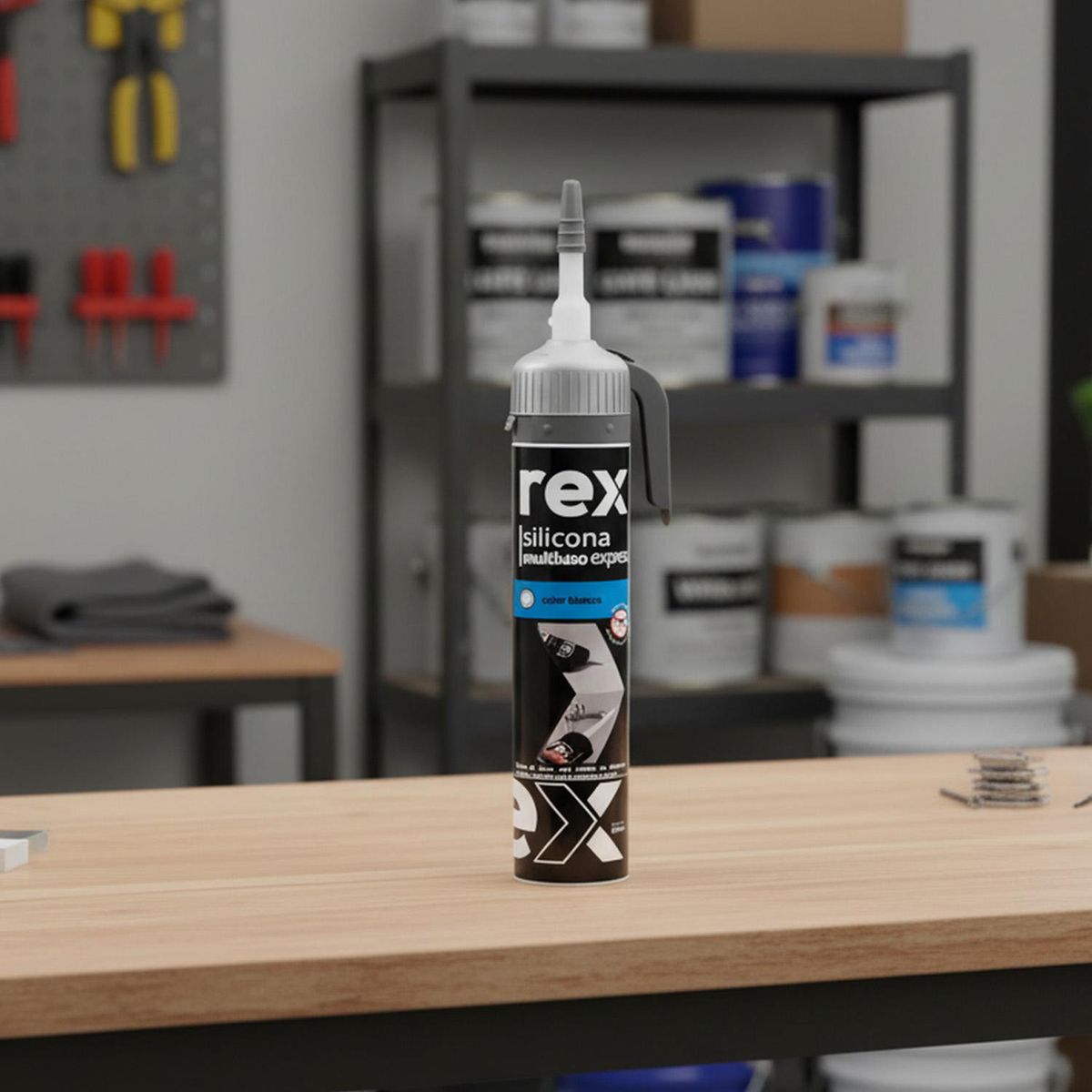 REX - Silicona Rex Multiuso Con Aplicador Abre y Cierra Facil Sin Pistola