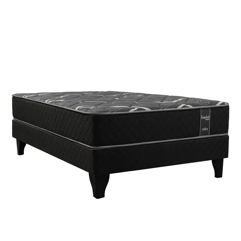 CELTA - Cama 1.5 Plazas Europea Dream Tech Gris Oscuro