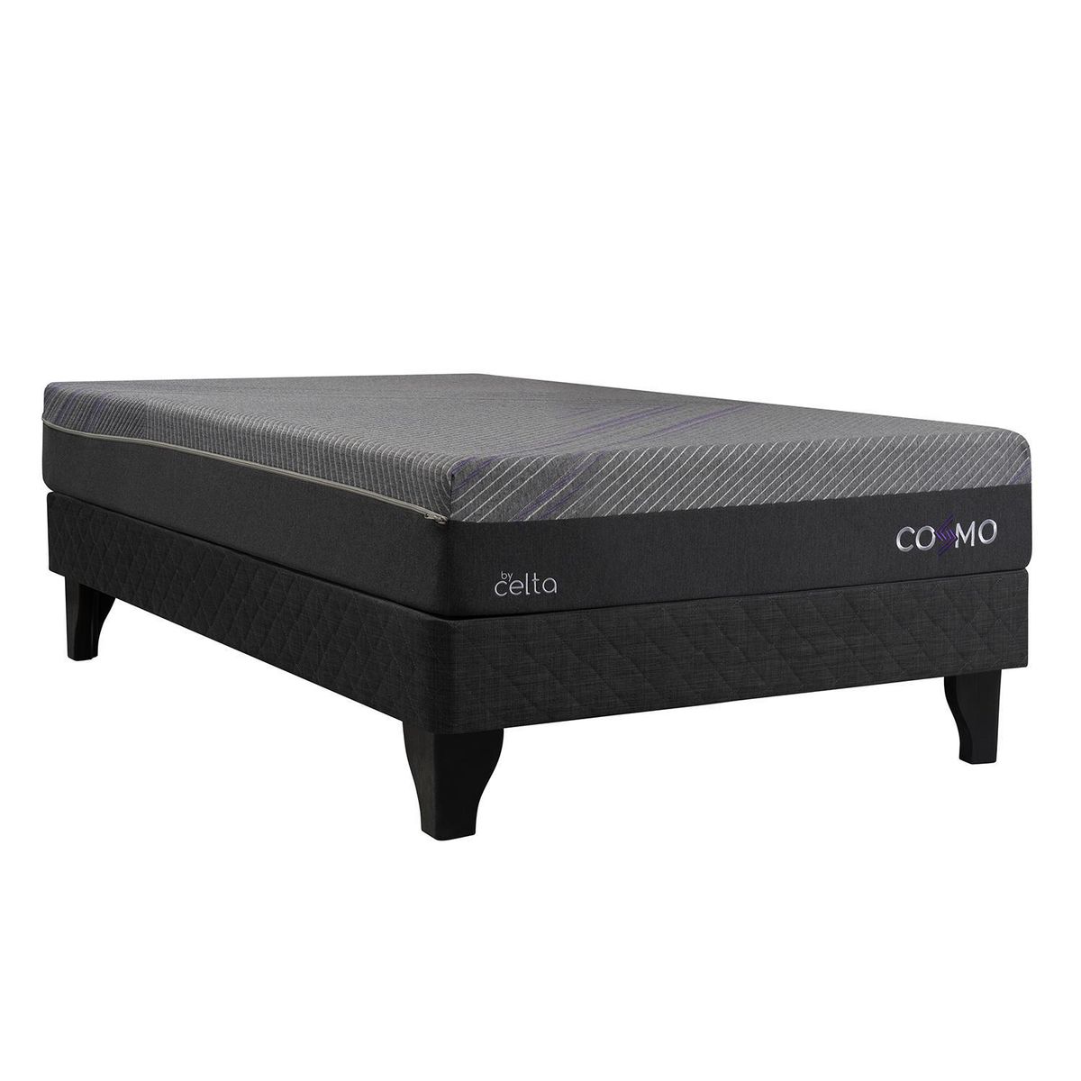 CELTA - Cama 1.5 plazas Europea Cosmo Gris