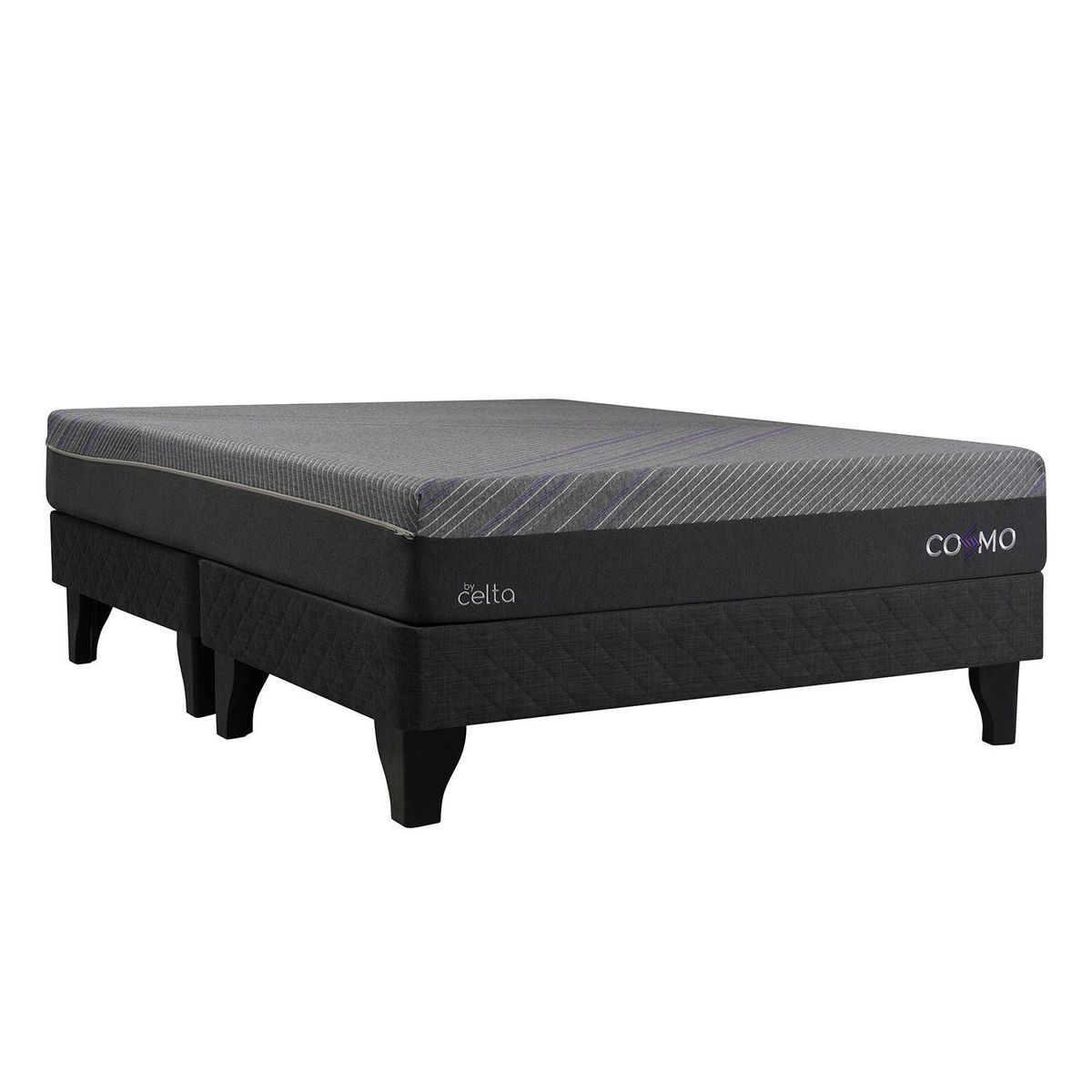 CELTA - Cama 2 plazas Europea Cosmo Gris