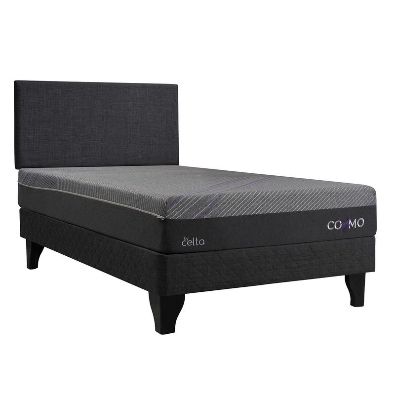 CELTA - Cama 1.5 plazas europea Cosmo Gris
