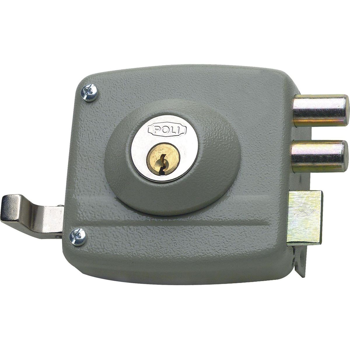 POLI - Cerradura sobreponer 1985 gris