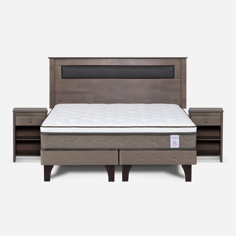 ROSEN - Cama 2 Plazas Europea New Style 6 Chocolate