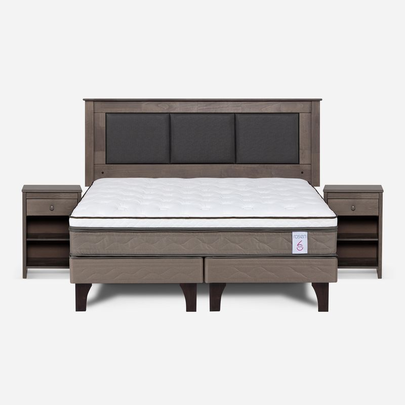 ROSEN - Cama 2 plazas New Style 6  Chocolate