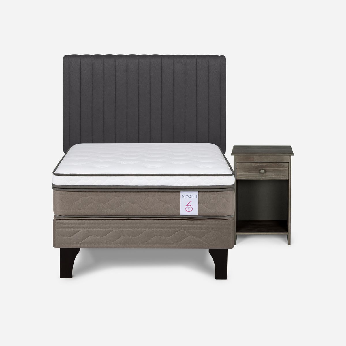 ROSEN - Cama 1.5 plazas Europea New Style 6 Chocolate