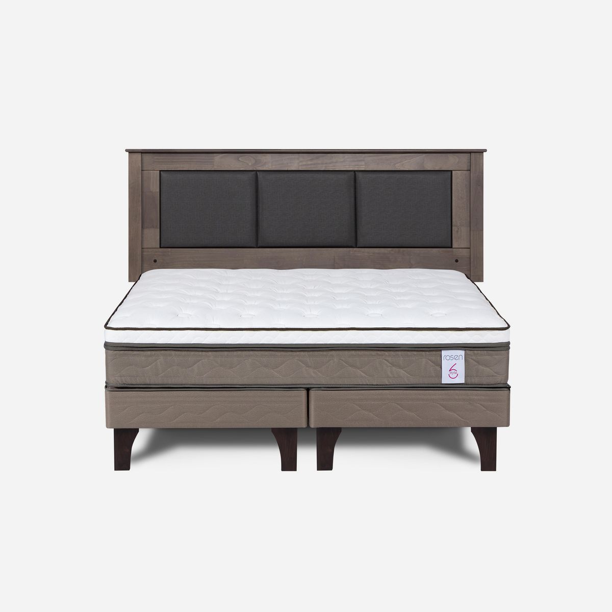 ROSEN - Cama 2 Plazas Europea Style 6 + Respaldo