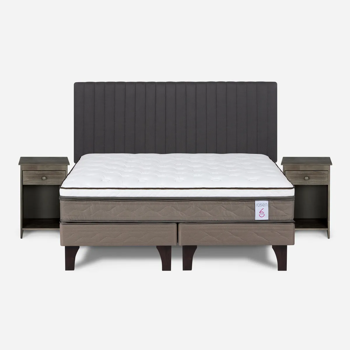 ROSEN - Cama 2 plazas Europea New Style 6 Chocolate