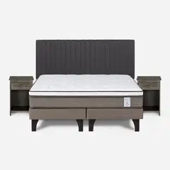 ROSEN - Cama 2 Plazas Europea New Style 6 Chocolate