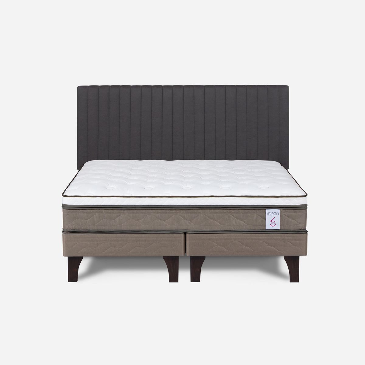 ROSEN - Cama 2 plazas Europea New Style 6 Chocolate