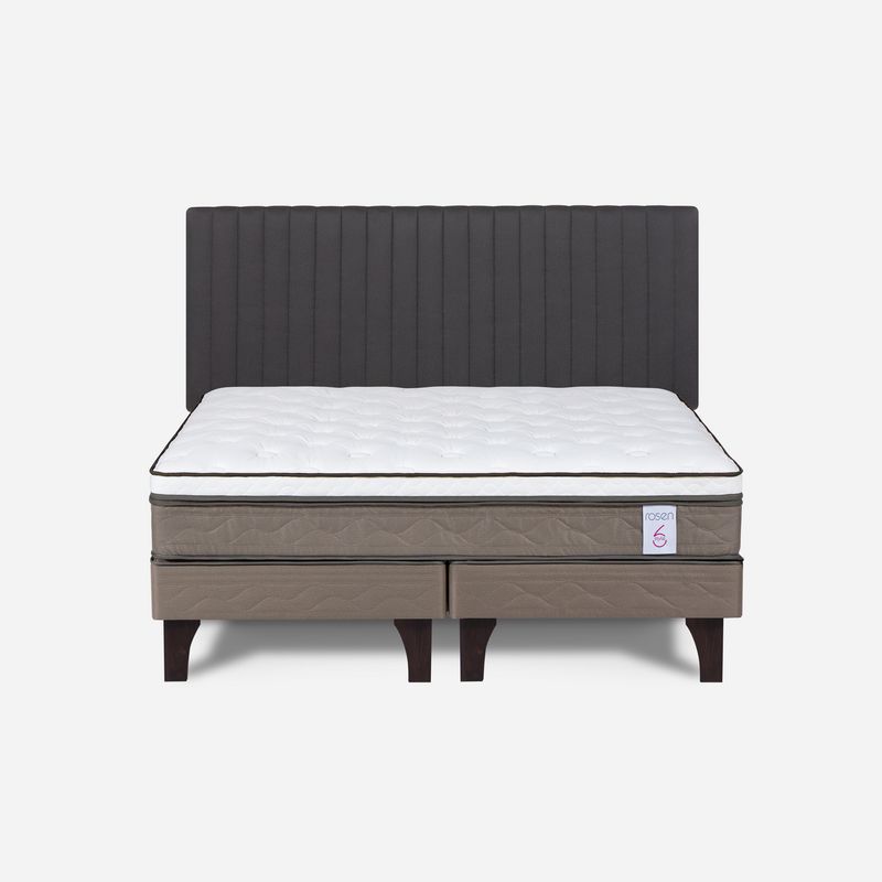 ROSEN - Cama 2 Plazas Europea New Style 6 Chocolate