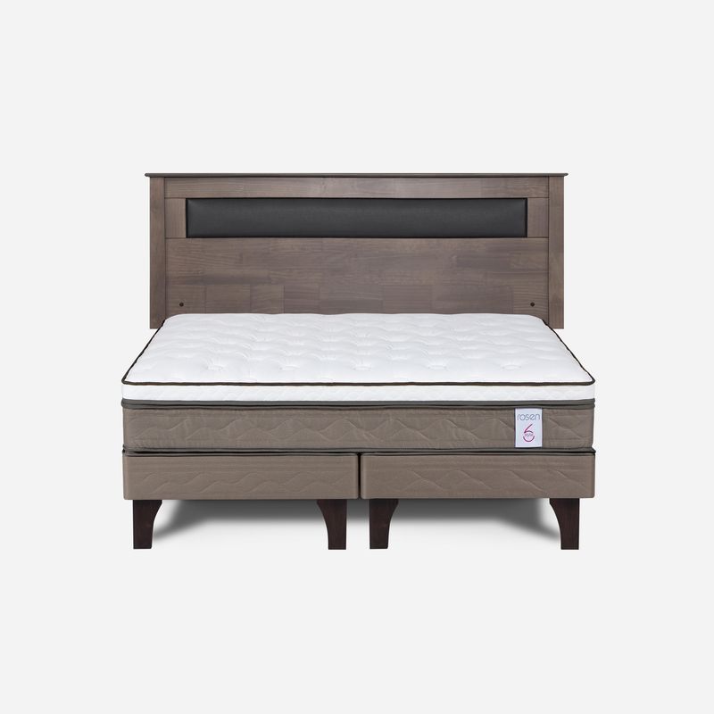 ROSEN - Cama 2 Plazas Europea New Style 6 Chocolate